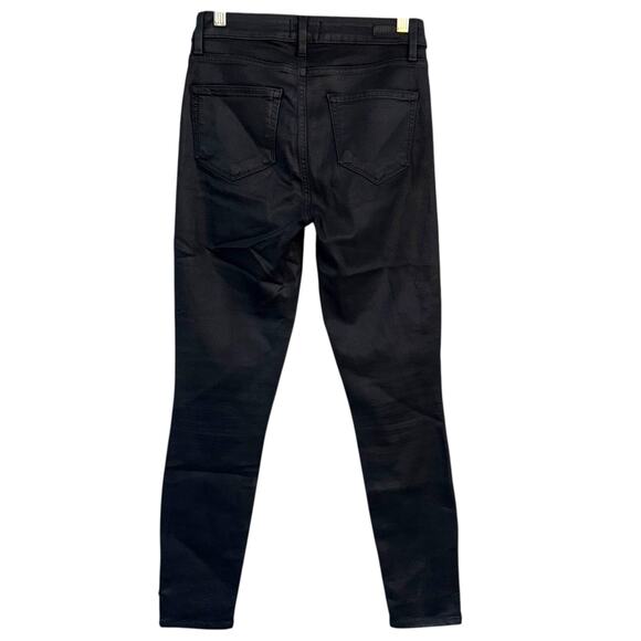 PAIGE Hoxton Ankle Women's Black Fog Luxe Coating Mid-Rise Skinny Jeans Size 26 - Picture 4 of 13